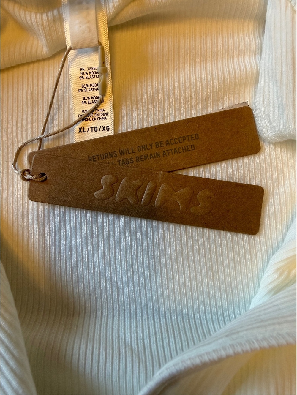 SKIMS Soft Lounge Rib Sleep Set Pajama Set Marble XL NWT - Picture 7 of 7